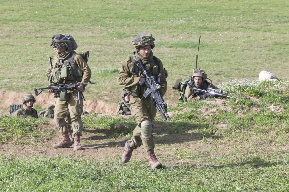 Israel - February 09, 2012; Israeli Paratroopers brigade during training .Israel Defense Forces