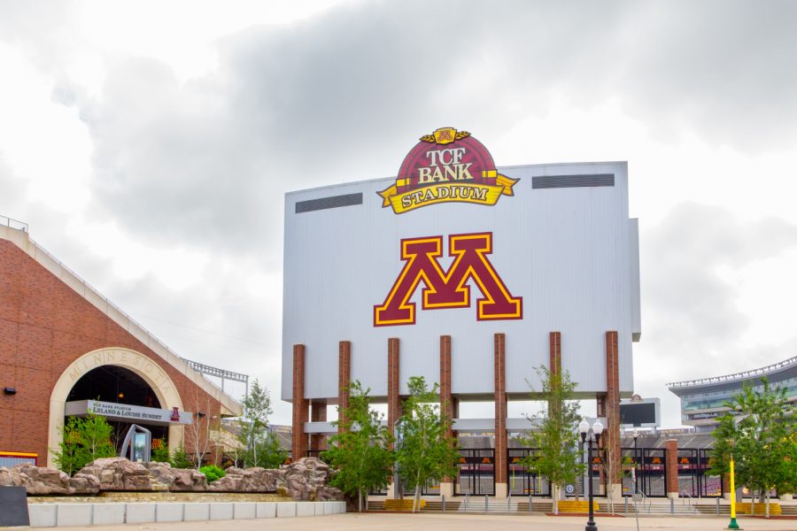 Minneapolis, United States - June 20, 2014: TCF Bank Stadium on the campus of the University of Minnesota. TCF Bank is an outdoor stadium and home to the Minnesota Golden Gophers football team.